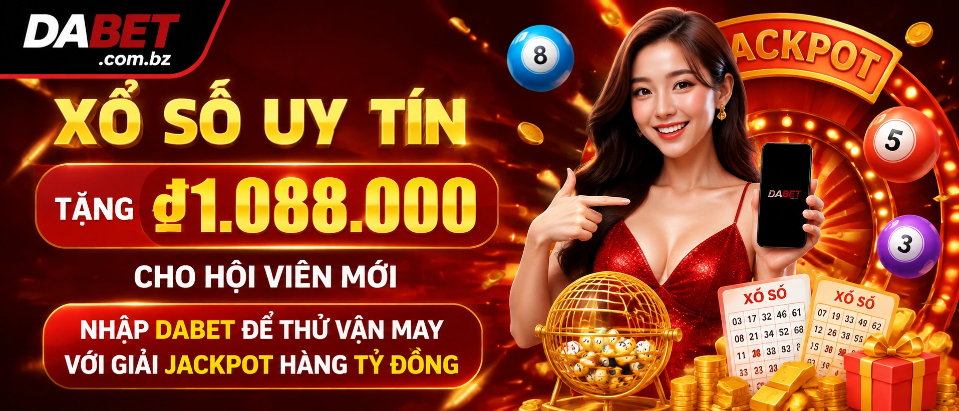 Dabet Xổ Số - trải nghiệm mobile web và điều hướng nhanh